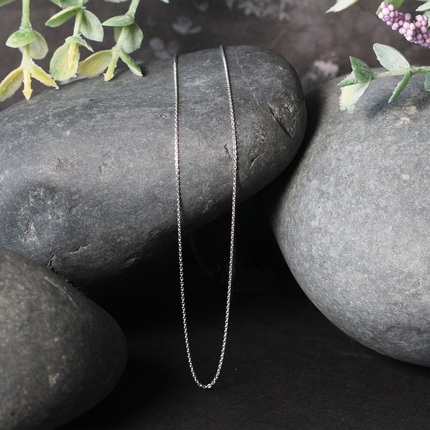 14k White Gold Cable Link Chain (0.50 mm) - The Best Accessory