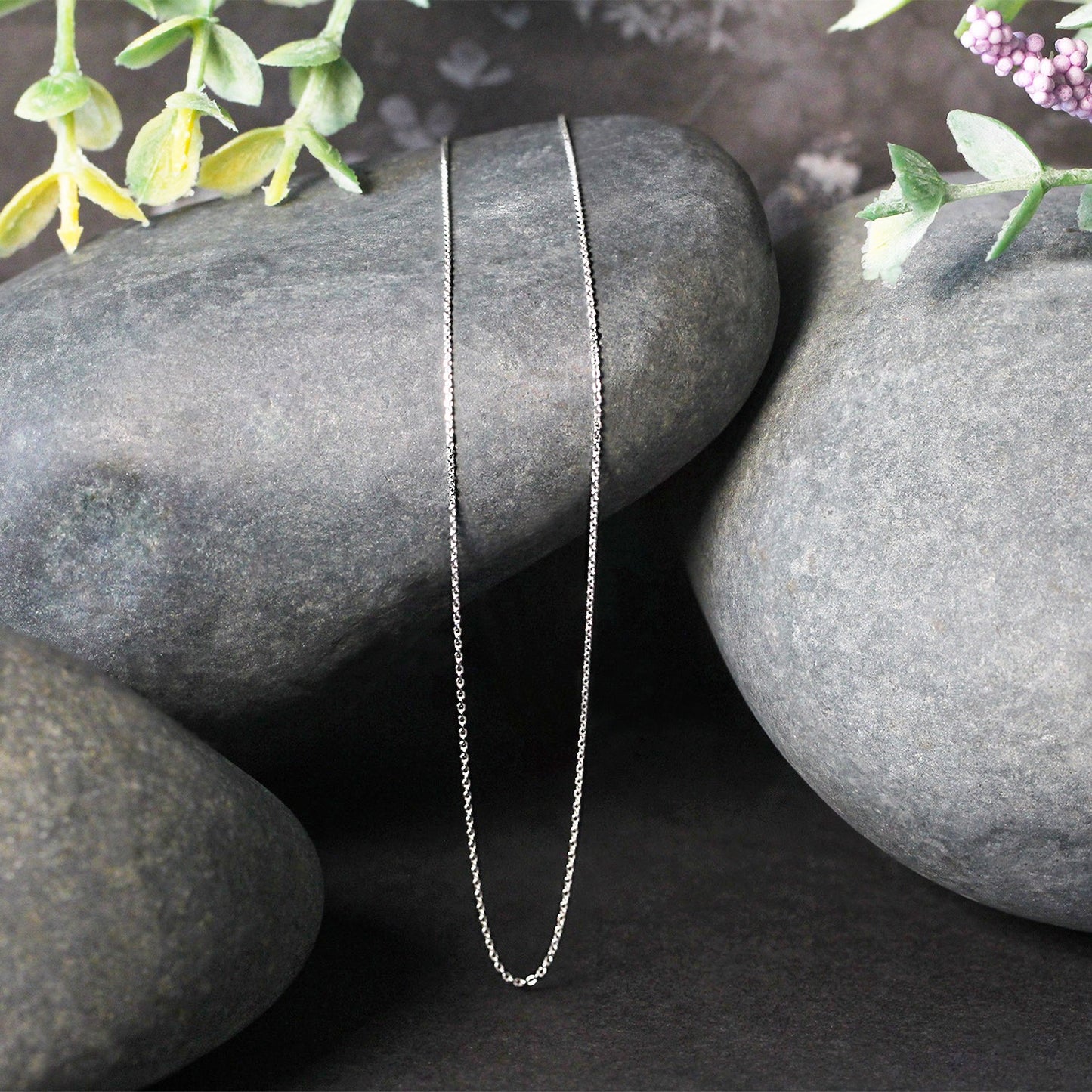 14k White Gold Cable Link Chain (0.50 mm) - The Best Accessory