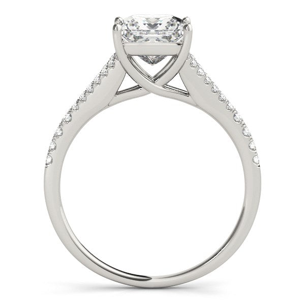 14k White Gold Princess Cut Split Shank Diamond Engagement Ring (1 1/8 cttw) - The Best Accessory