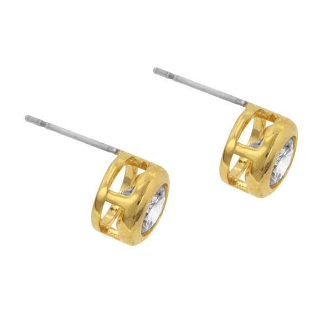 Gold Bezel Stud Earrings - The Best Accessory