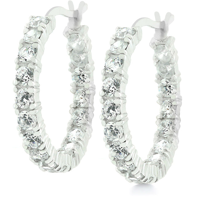 Sterling Silver Eternity Hoop Earrings - The Best Accessory