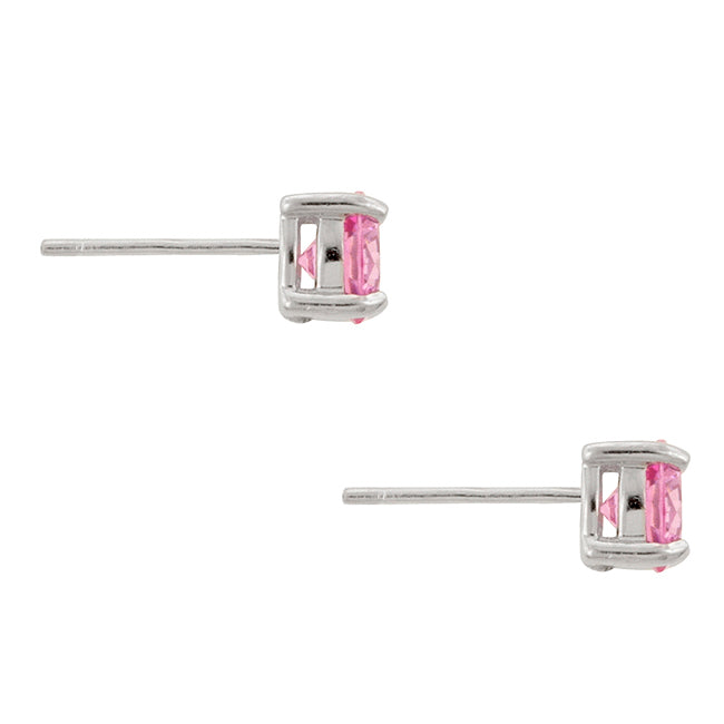 Pink Cubic Zirconia Stud Earrings - The Best Accessory