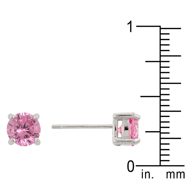 Pink Cubic Zirconia Stud Earrings - The Best Accessory