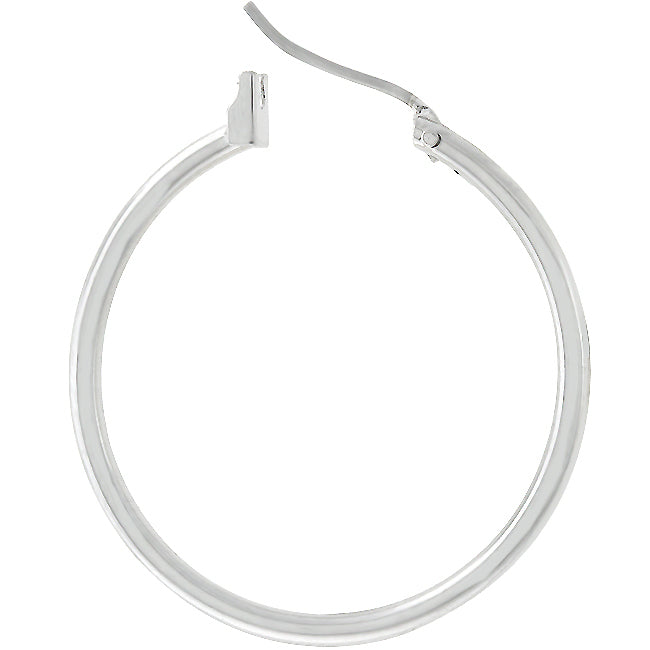 Silvertone Finish Hoop Earrings - The Best Accessory