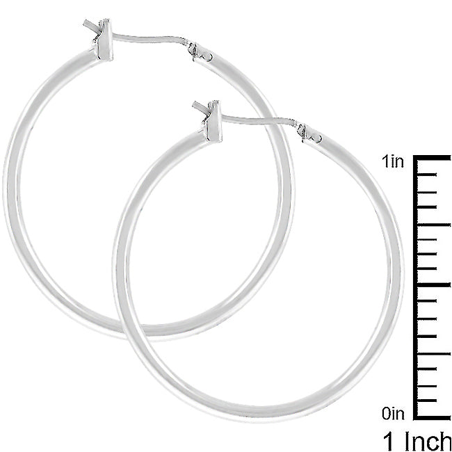 Silvertone Finish Hoop Earrings - The Best Accessory