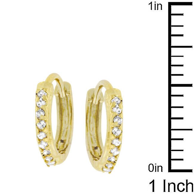 Classic Petite Hoop Earrings Goldtone Finish - The Best Accessory