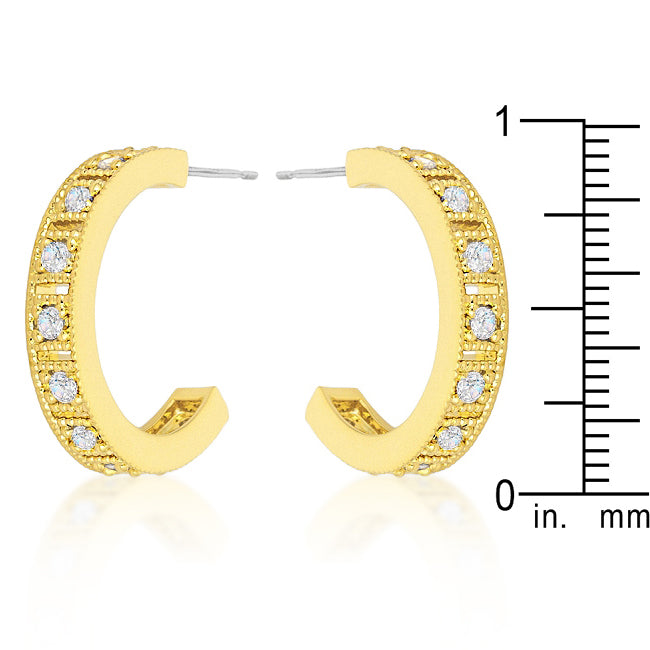 Roma Goldtone Finish Hoop Earrings - The Best Accessory
