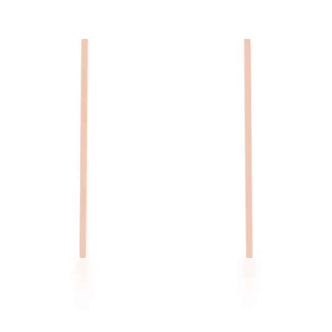 Carolee Rose Gold Stainless Steel Long Line Drop Earrings - The Best Accessory
