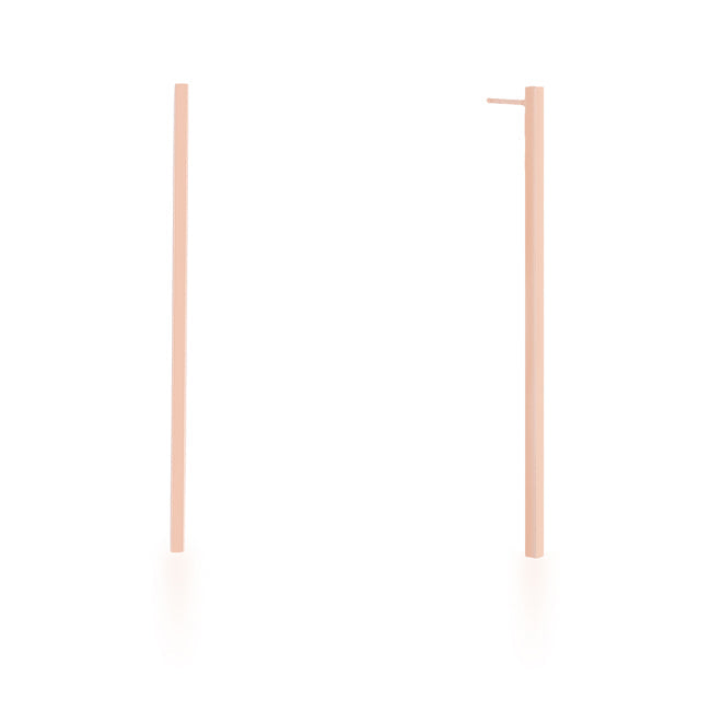 Carolee Rose Gold Stainless Steel Long Line Drop Earrings - The Best Accessory
