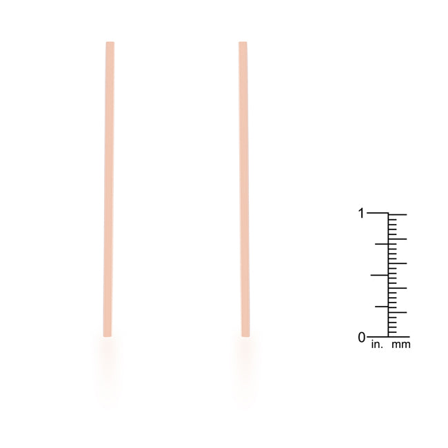 Carolee Rose Gold Stainless Steel Long Line Drop Earrings - The Best Accessory