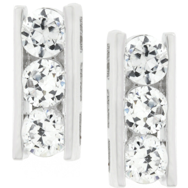 Cubic Zirconia Slate Stud Earrings - The Best Accessory