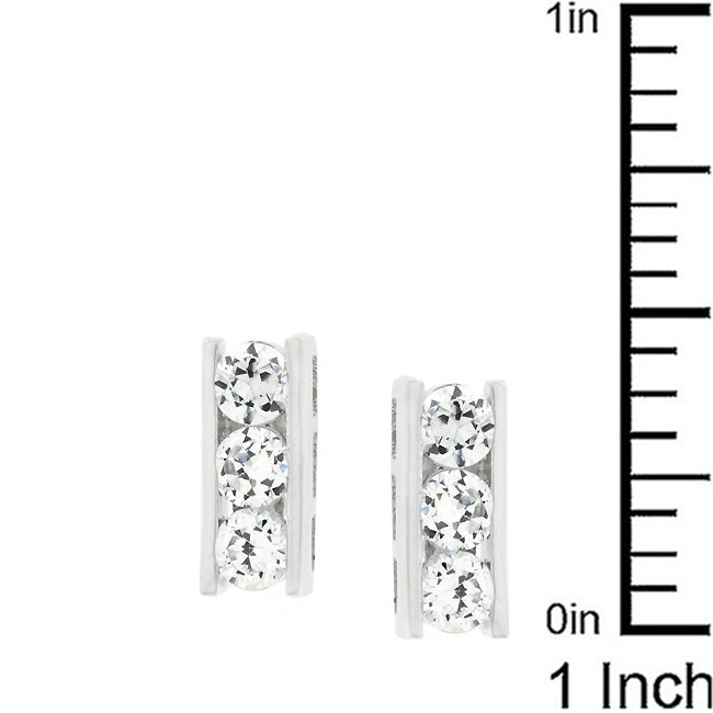 Cubic Zirconia Slate Stud Earrings - The Best Accessory