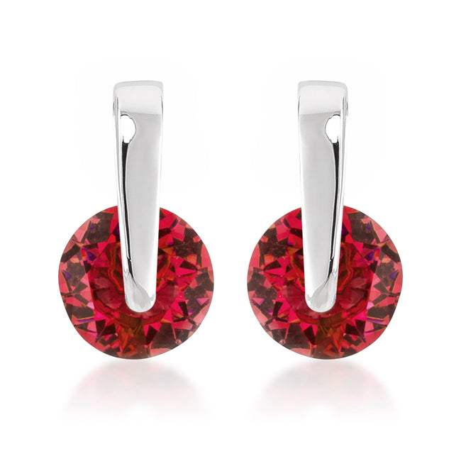 Red CZ Elegance Earrings - The Best Accessory