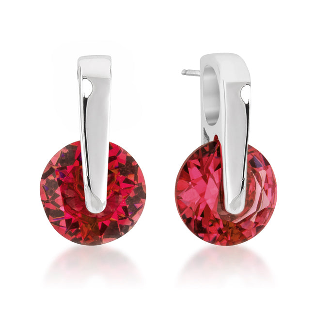 Red CZ Elegance Earrings - The Best Accessory