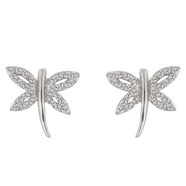 Cubic Zirconia Dragonfly Earrings - The Best Accessory