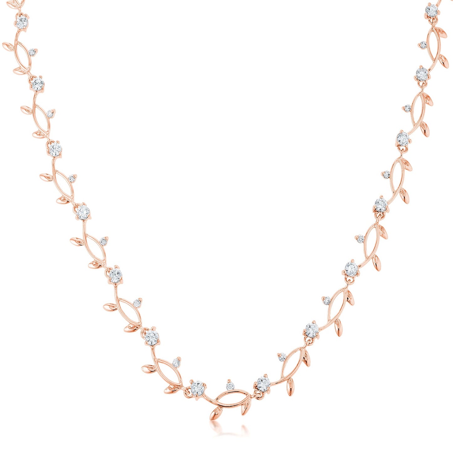 Rose Gold Tone Vineyard Necklace - The Best Accessory