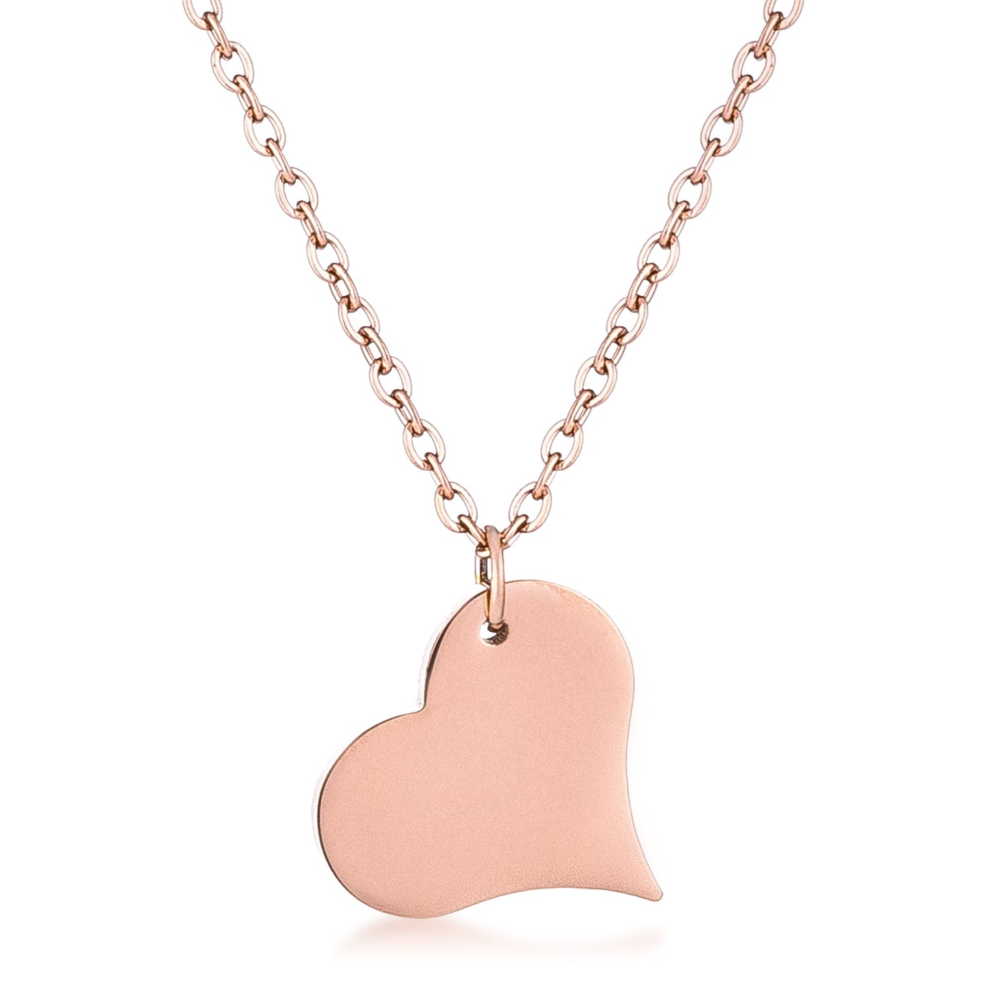 Rose Goldtone Heart Pendant - The Best Accessory