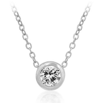 Solitaire Bezel Cubic Zirconia Pendant - The Best Accessory