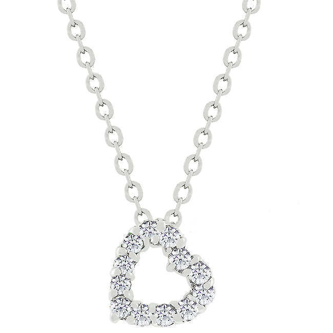 Cubic Zirconia Heart Silhouette Pendant - The Best Accessory