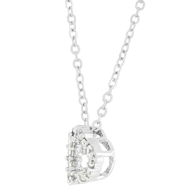 Cubic Zirconia Heart Silhouette Pendant - The Best Accessory