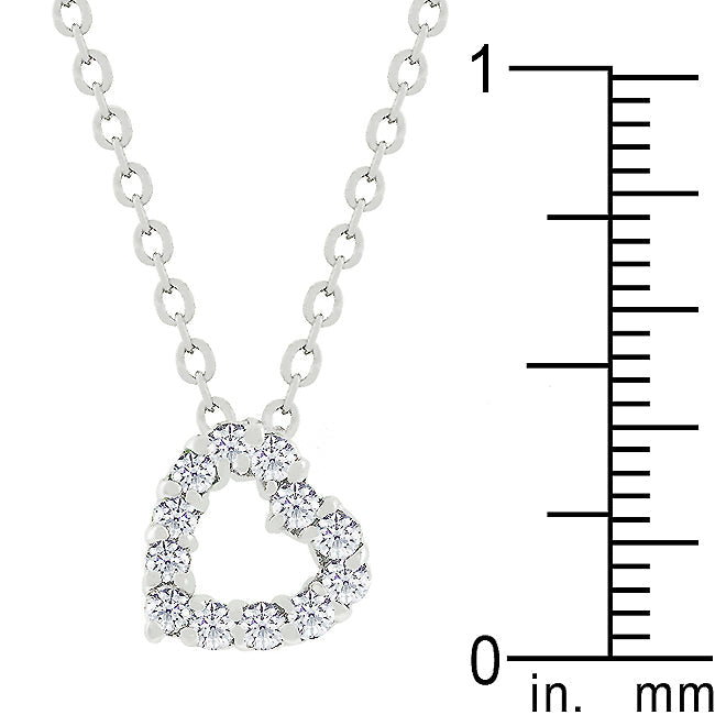 Cubic Zirconia Heart Silhouette Pendant - The Best Accessory