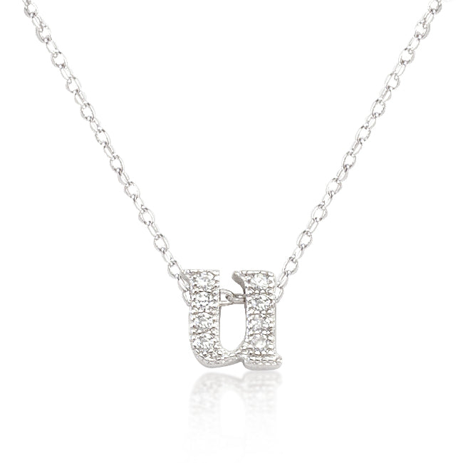Micro-Pave Initial U Pendant - The Best Accessory