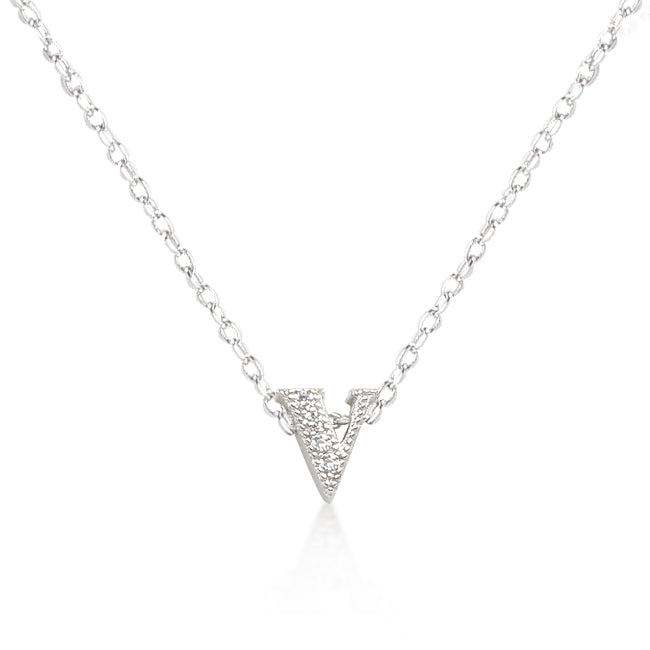 Micro-Pave Initial V Pendant - The Best Accessory