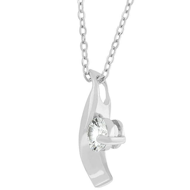 Cubic Zirconia Twist Pendant - The Best Accessory