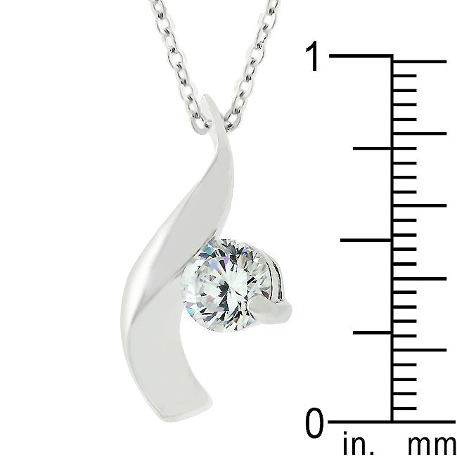 Cubic Zirconia Twist Pendant - The Best Accessory