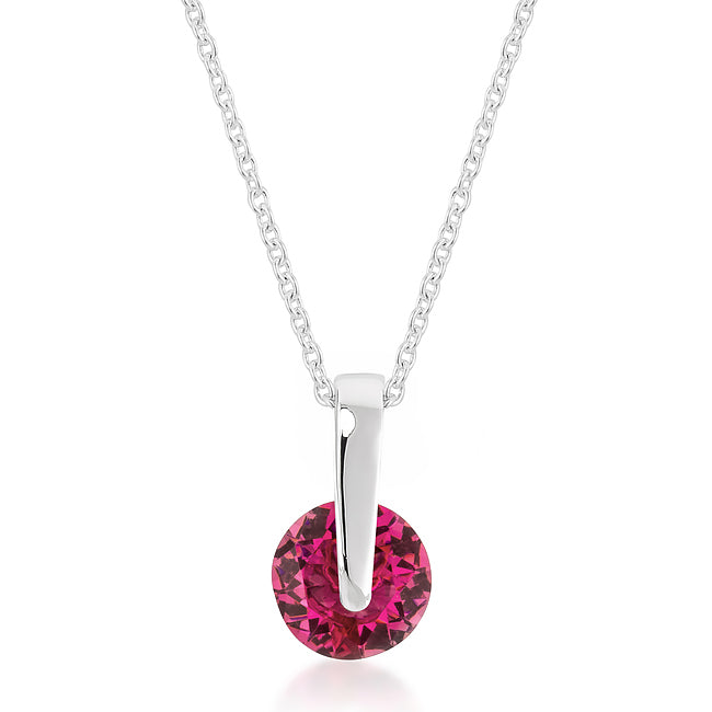 Classic Solitaire Red Cubic Zirconia Pendant - The Best Accessory