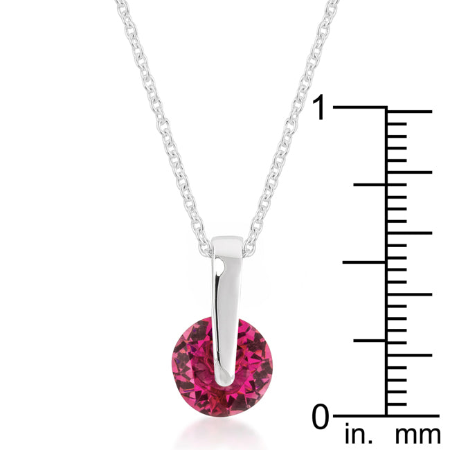 Classic Solitaire Red Cubic Zirconia Pendant - The Best Accessory