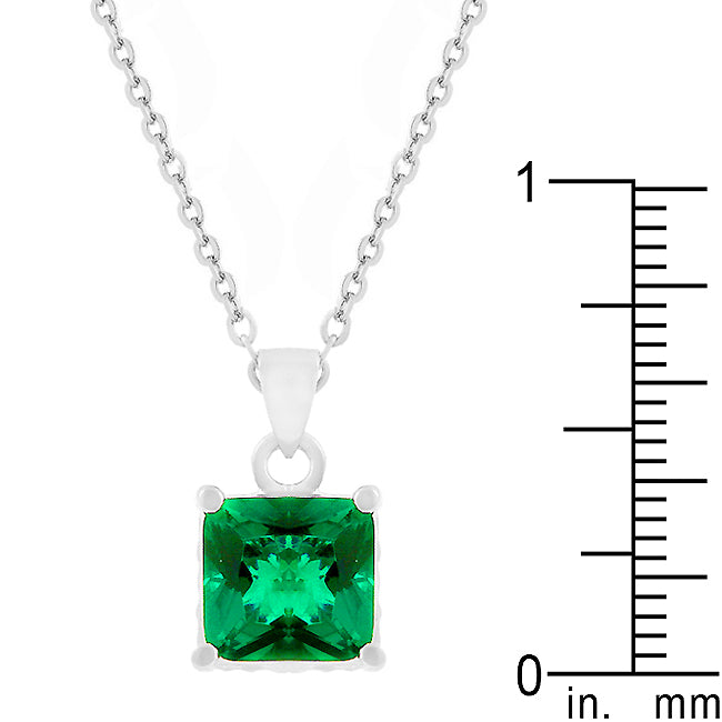 Dual Cubic Zirconia Square Pendant - The Best Accessory