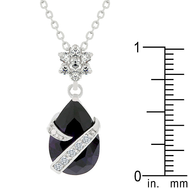 Wrapped Amethyst Purple Cubic Zirconia Pendant - The Best Accessory