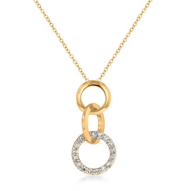 Goldtone Finish Triplet Hooplet Pendant - The Best Accessory