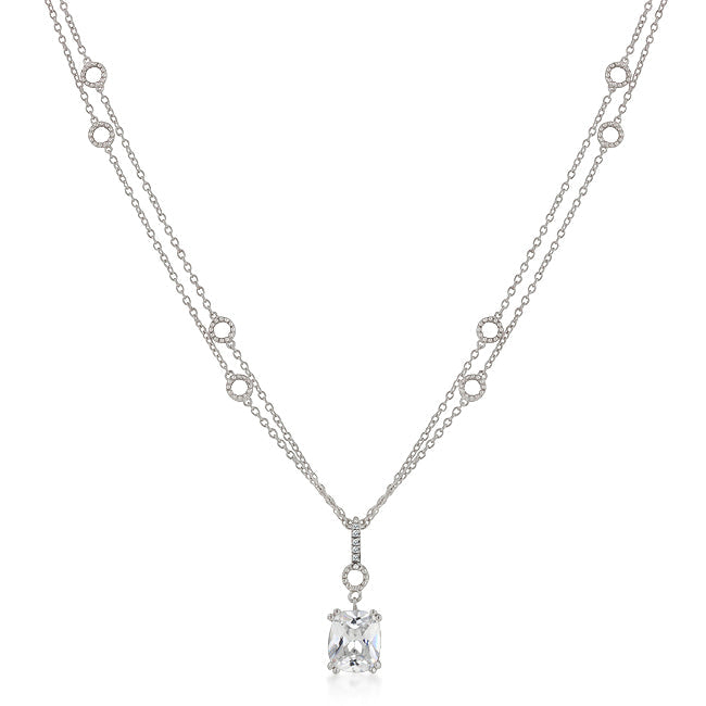 Solitaire Pendant on Double Chain - The Best Accessory