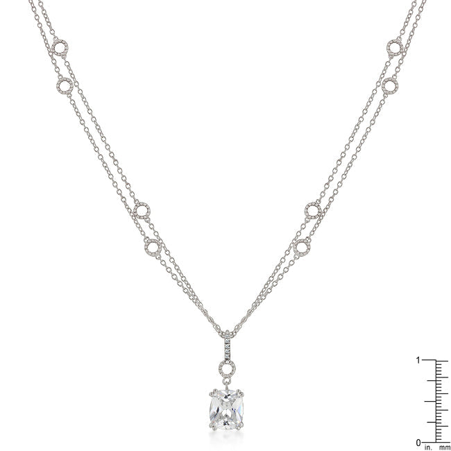 Solitaire Pendant on Double Chain - The Best Accessory