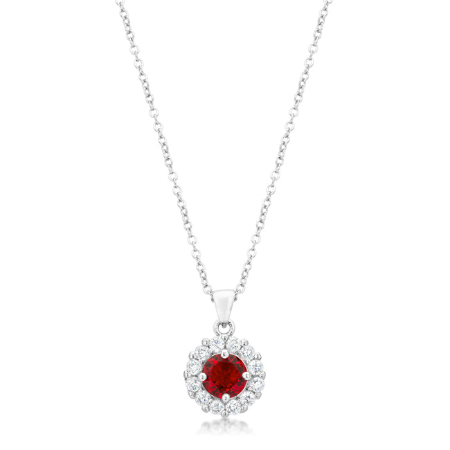 Bella Bridal Pendant in Ruby Red - The Best Accessory