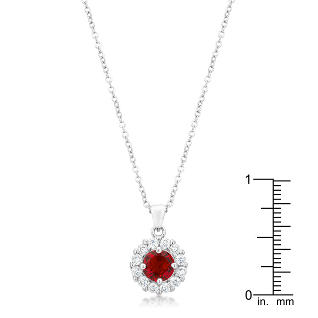 Bella Bridal Pendant in Ruby Red - The Best Accessory
