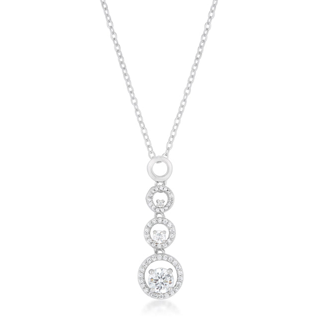 Halo Graduated Cubic Zirconia Pendant - The Best Accessory