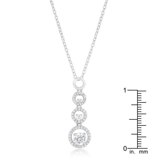 Halo Graduated Cubic Zirconia Pendant - The Best Accessory