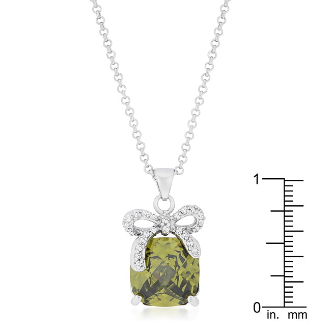 Olivine Pendant with Bow - The Best Accessory