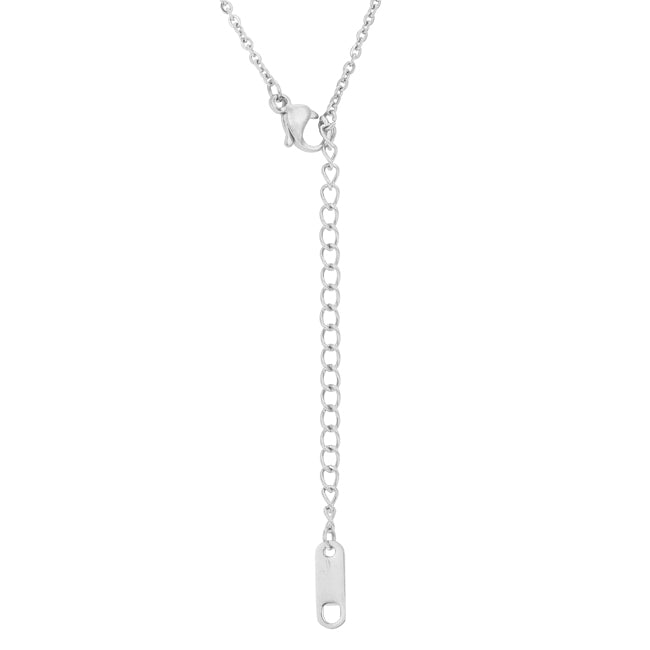 Maya 1.37ct CZ Rhodium Rose Drop Necklace - The Best Accessory