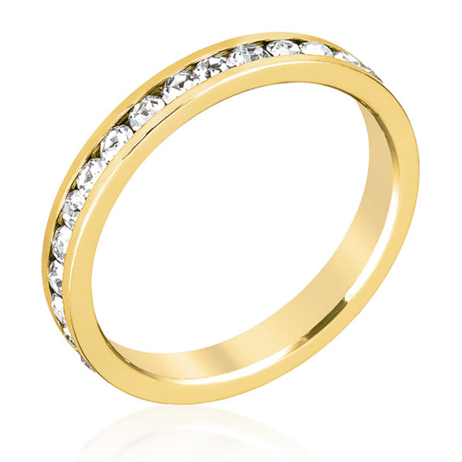 Stylish Stackables Clear Crystal Gold Ring - The Best Accessory
