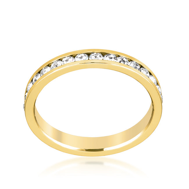 Stylish Stackables Clear Crystal Gold Ring - The Best Accessory