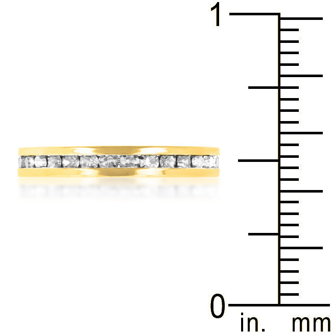 Stylish Stackables Clear Crystal Gold Ring - The Best Accessory