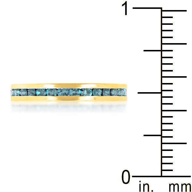 Stylish Stackables Aqua Crystal Gold Ring - The Best Accessory