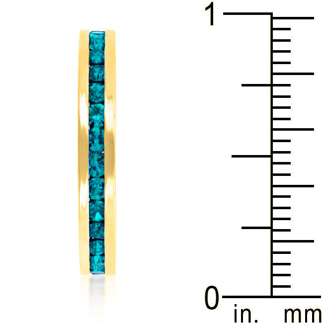 Stylish Stackables Turquoise Crystal Gold Ring - The Best Accessory