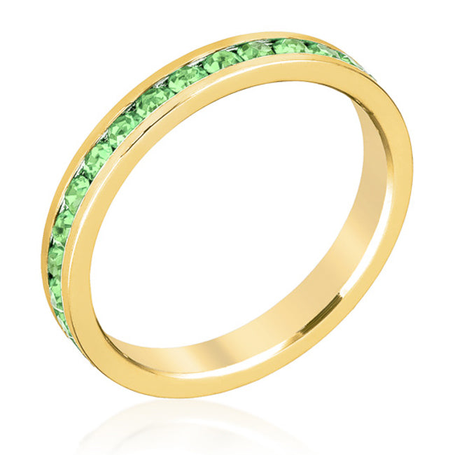 Stylish Stackables Peridot Crystal Gold Ring - The Best Accessory
