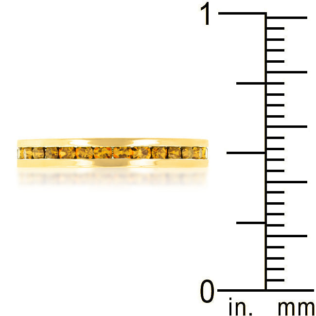 Stylish Stackables Yellow Crystal Gold Ring - The Best Accessory