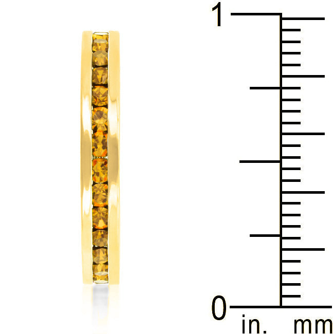 Stylish Stackables Yellow Crystal Gold Ring - The Best Accessory